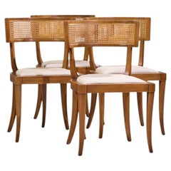 Michael Taylor per Baker Klismos - Sedie da pranzo in canna del Medioevo - Set di 4