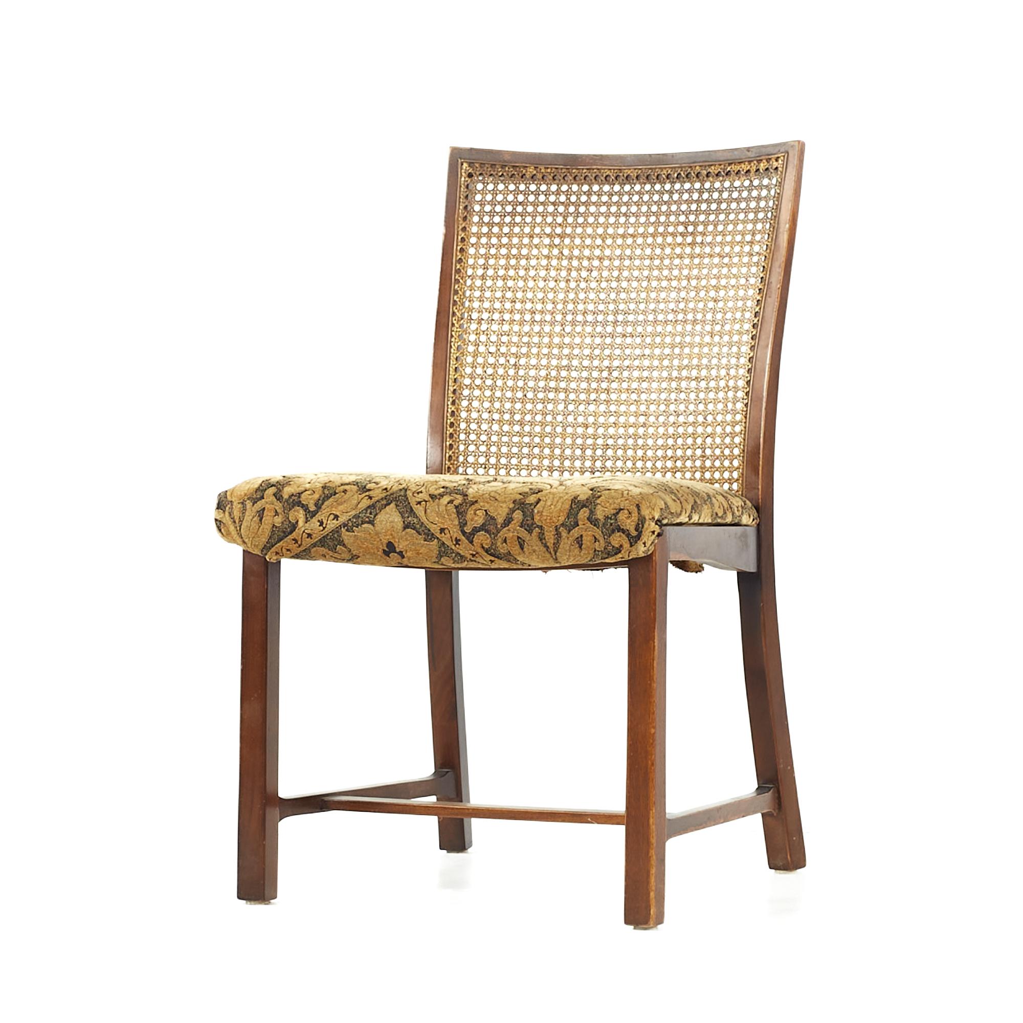 Late 20th Century Michael Taylor for Baker Midcentury Cane Back Dining Chairs, Set of 6 For Sale