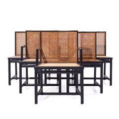 Michael Taylor for Baker Mid Century Cane Dining Chairs - Set of 6