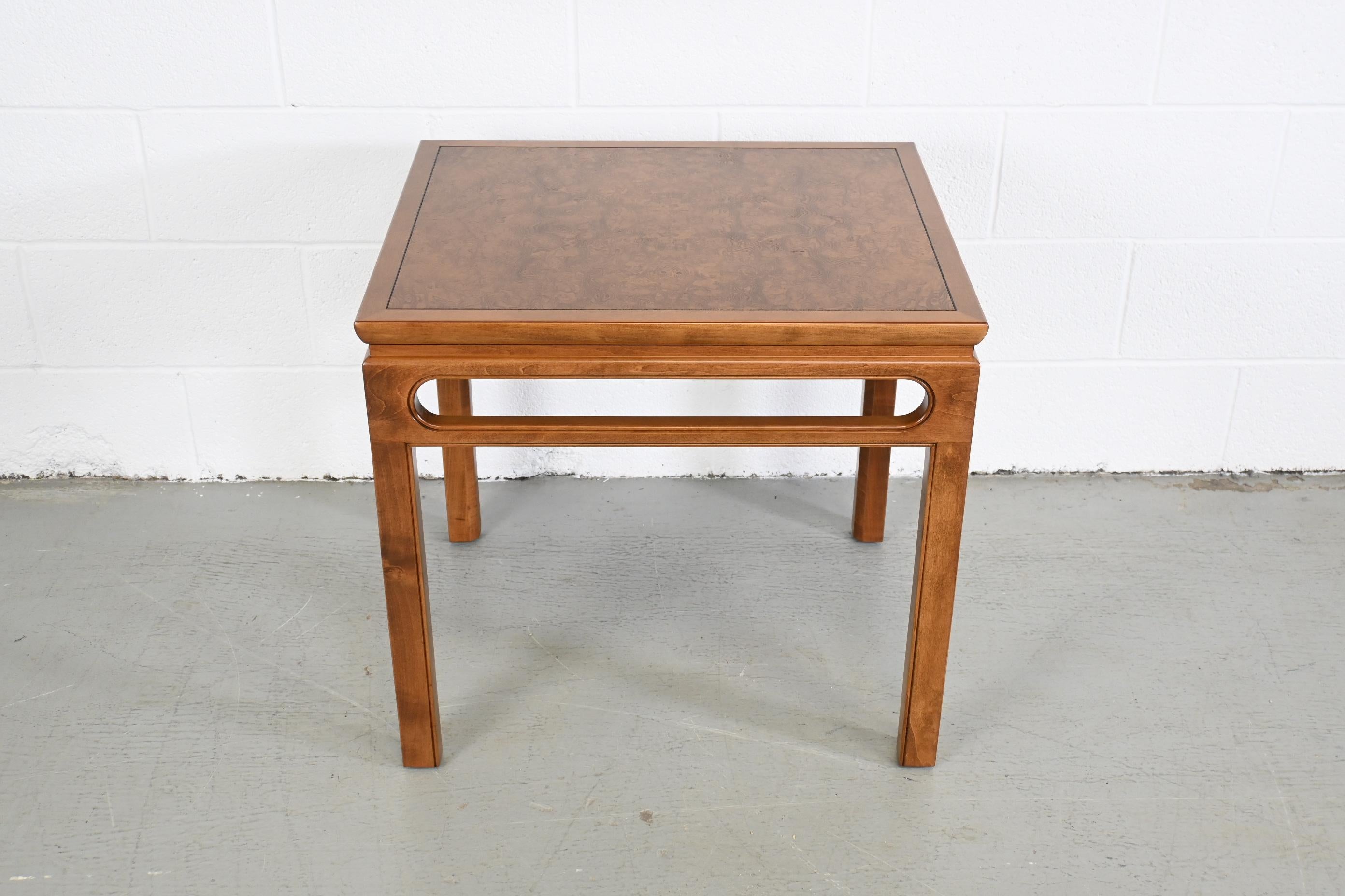 American Michael Taylor for Baker Mid-Century Chinoiserie Rectangular End Table For Sale