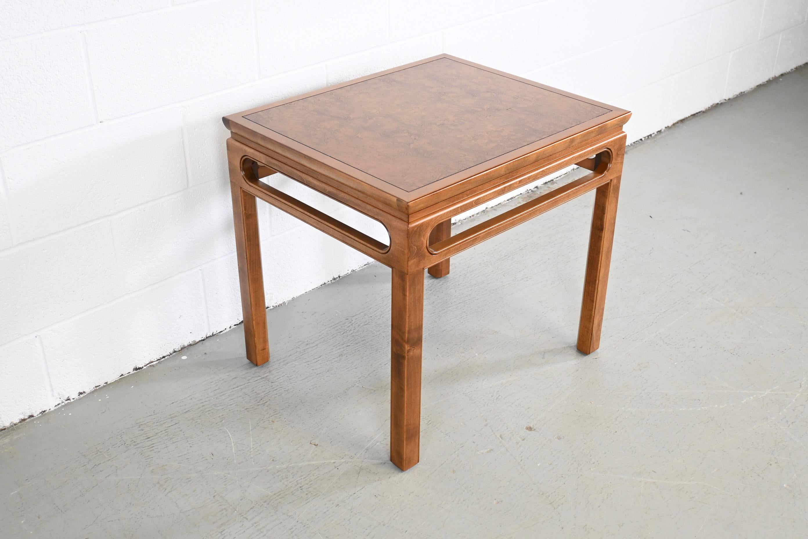 Michael Taylor for Baker Mid-Century Chinoiserie Rectangular End Table In Excellent Condition For Sale In Morgan, UT