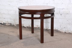 Michael Taylor for Baker Midcentury Chinoiserie Teak and Mahogany Side Table
