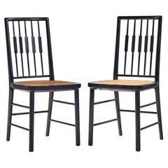 Michael Taylor for Baker Chaises de salle à manger du milieu du siècle - Paire