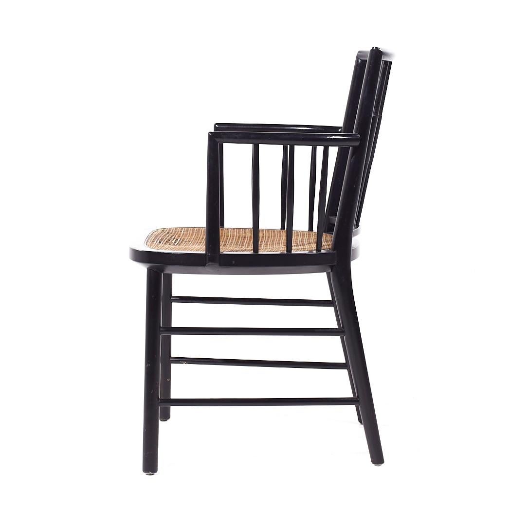 Ebonisierte Schilfrohr-Esszimmerstühle von Michael Taylor für Baker aus der Mitte des Jahrhunderts – 6er-Set im Angebot 9