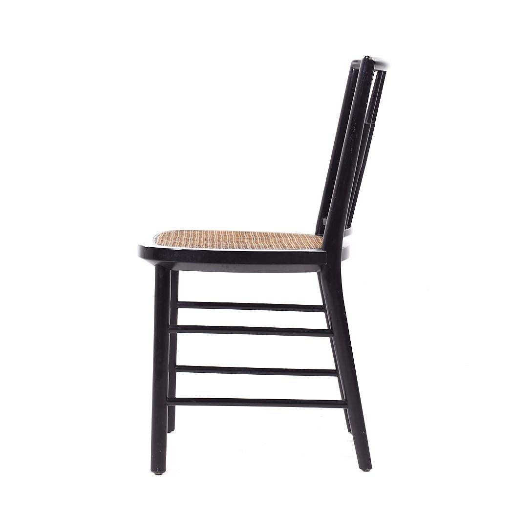 Ebonisierte Schilfrohr-Esszimmerstühle von Michael Taylor für Baker aus der Mitte des Jahrhunderts – 6er-Set im Angebot 2