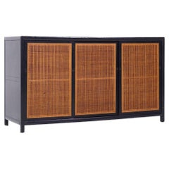 Michael Taylor per Baker Credenza di metà secolo in legno di canna ebanizzato