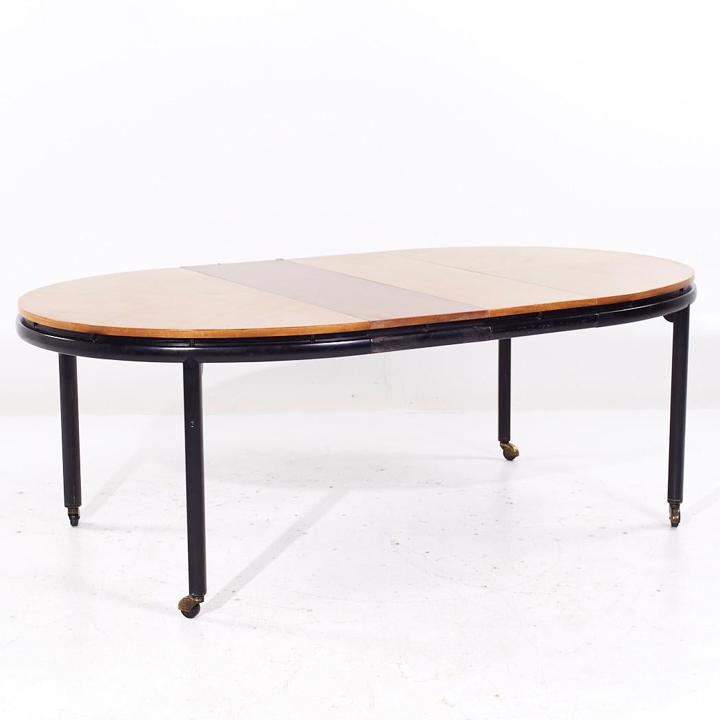 Michael Taylor for Baker Mid Century Table de salle à manger extensible avec 2 abattants en vente 2