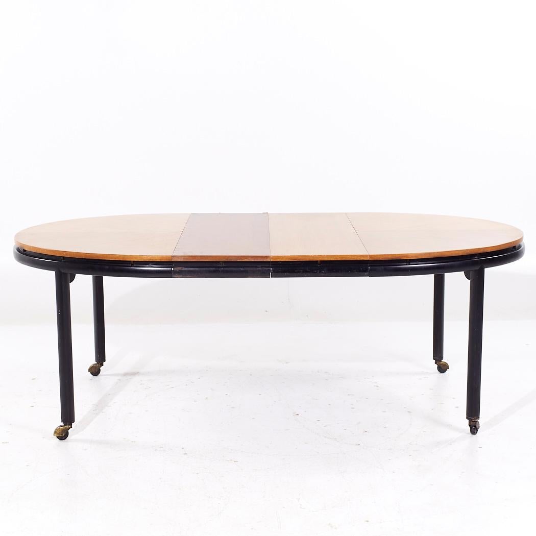 Michael Taylor for Baker Mid Century Table de salle à manger extensible avec 2 abattants en vente 3