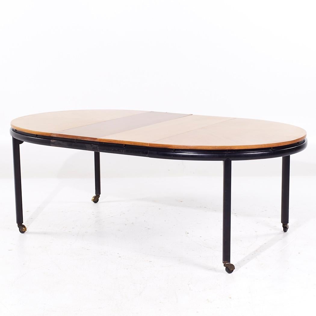 Michael Taylor for Baker Mid Century Table de salle à manger extensible avec 2 abattants en vente 4