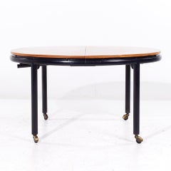 Michael Taylor for Baker Mid Century Expanding Dining Table with 2 Leaves