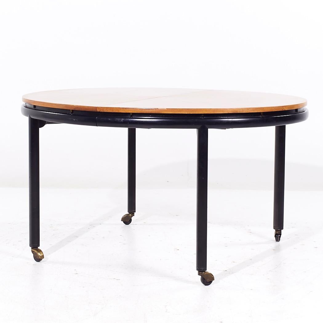 Mid-Century Modern Michael Taylor for Baker Mid Century Table de salle à manger extensible avec 2 abattants en vente