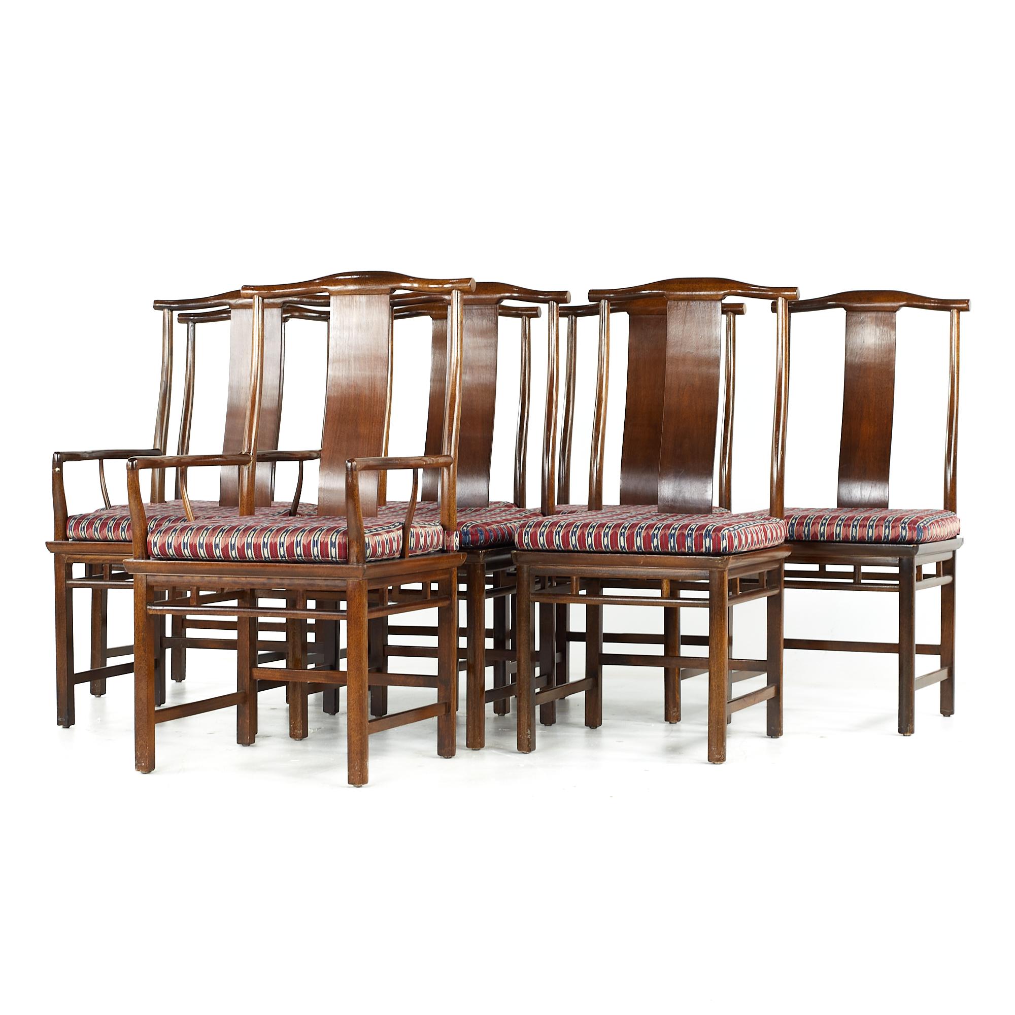 Mid-Century Modern Michael Taylor for Baker Midcentury Far East Dining Chairs, Set of 8 For Sale