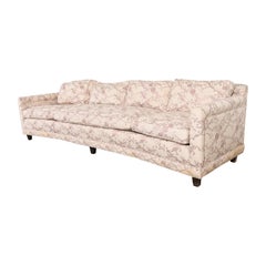 Michael Taylor for Baker Mid-Century Modern Curved Long Sofa for Reupholstery