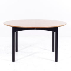 Michael Taylor for Baker Mid Century Walnut Expanding Dining Table with 2 Leaves