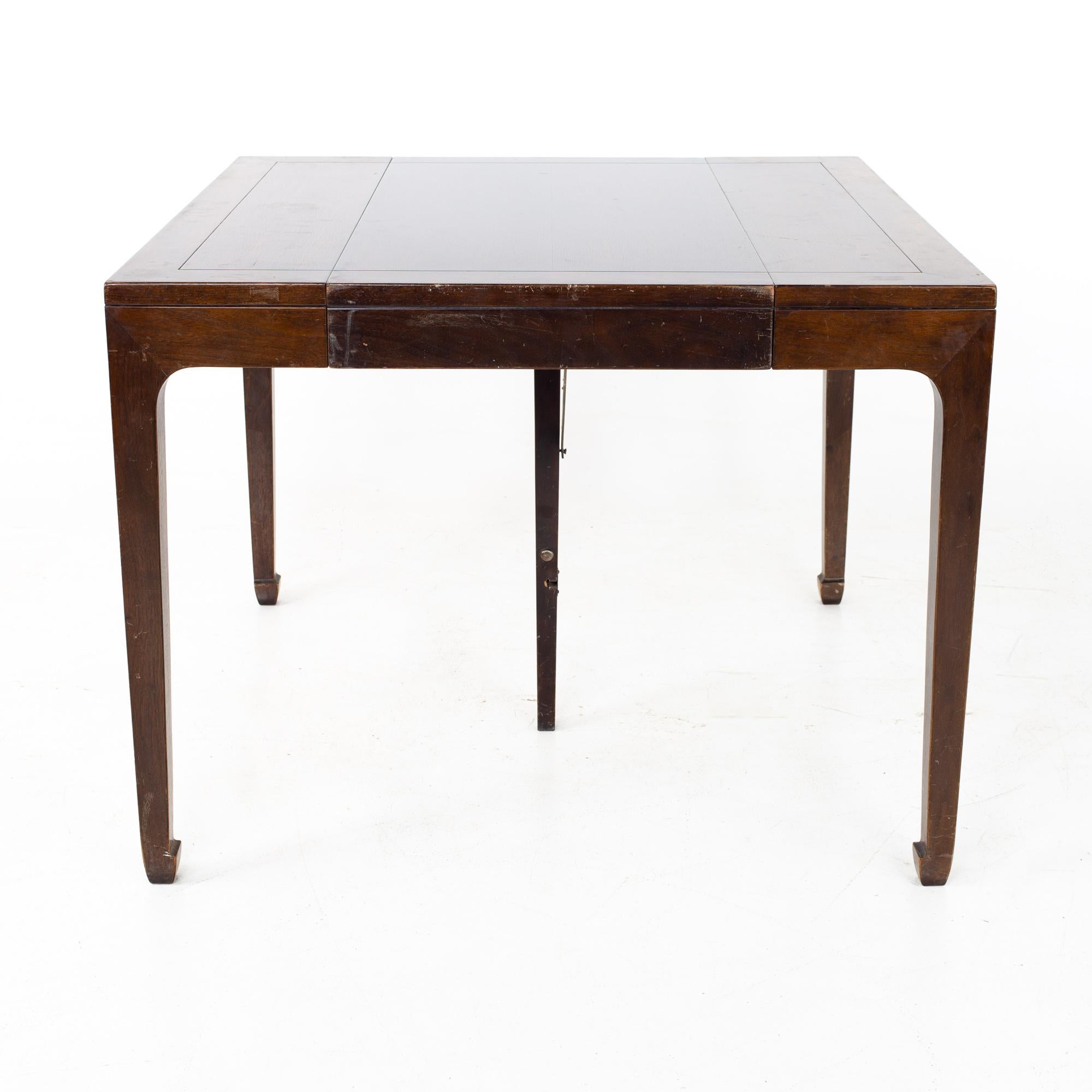 Michael Taylor for Baker Mid Century Walnut Expanding Foyer Entry Console Dining 4