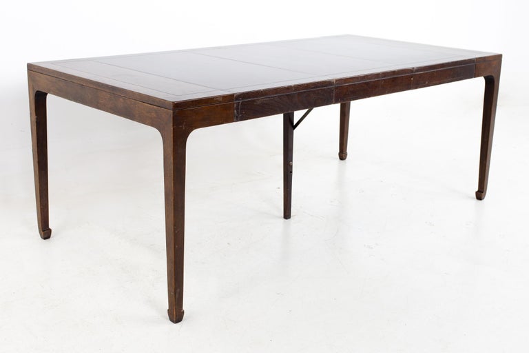 Michael Taylor for Baker Mid Century Walnut Expanding Foyer Entry Console Dining For Sale 9