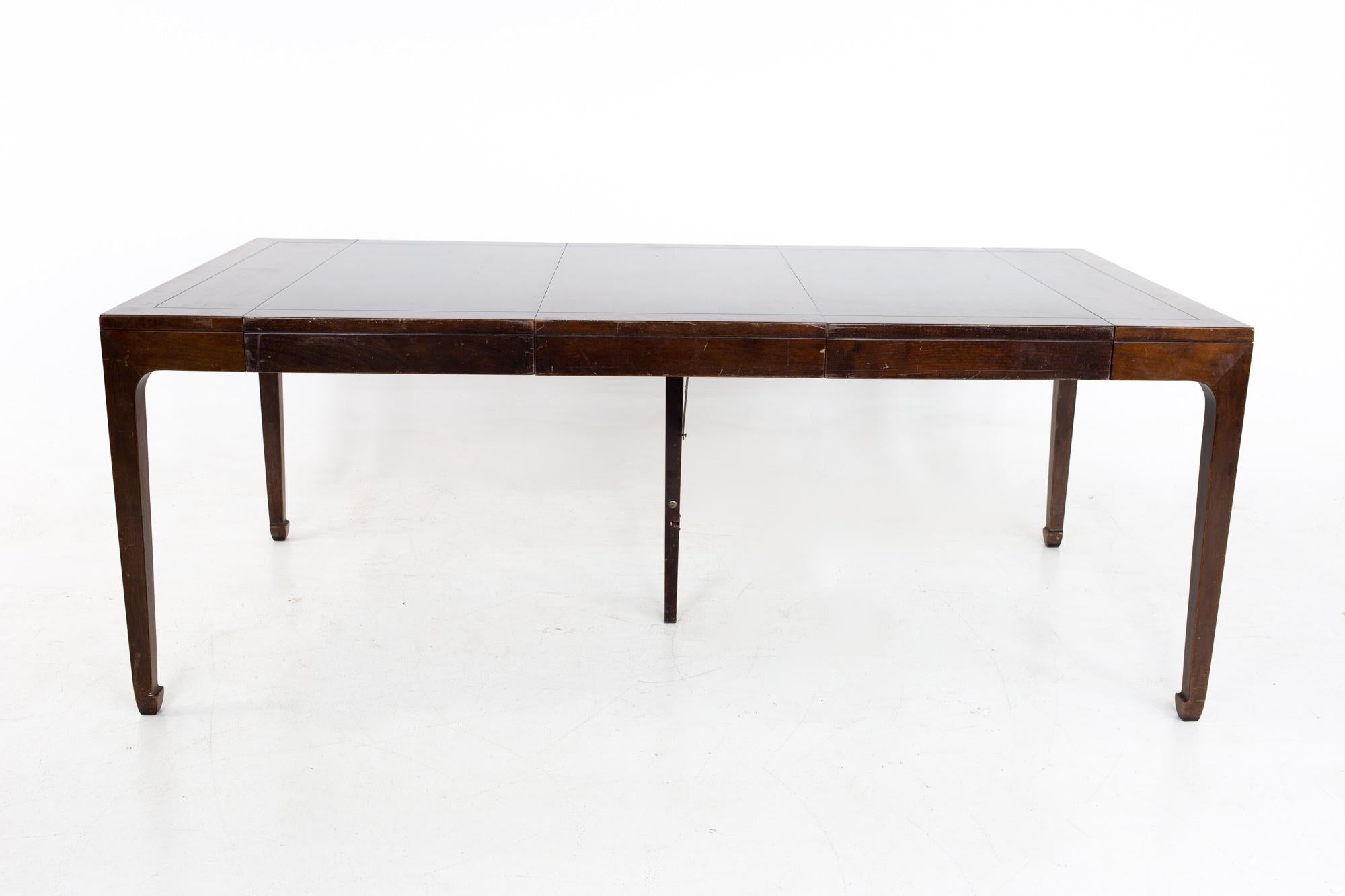 Michael Taylor for Baker Mid Century Walnut Expanding Foyer Entry Console Dining 11
