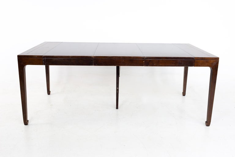 Michael Taylor for Baker Mid Century Walnut Expanding Foyer Entry Console Dining For Sale 11