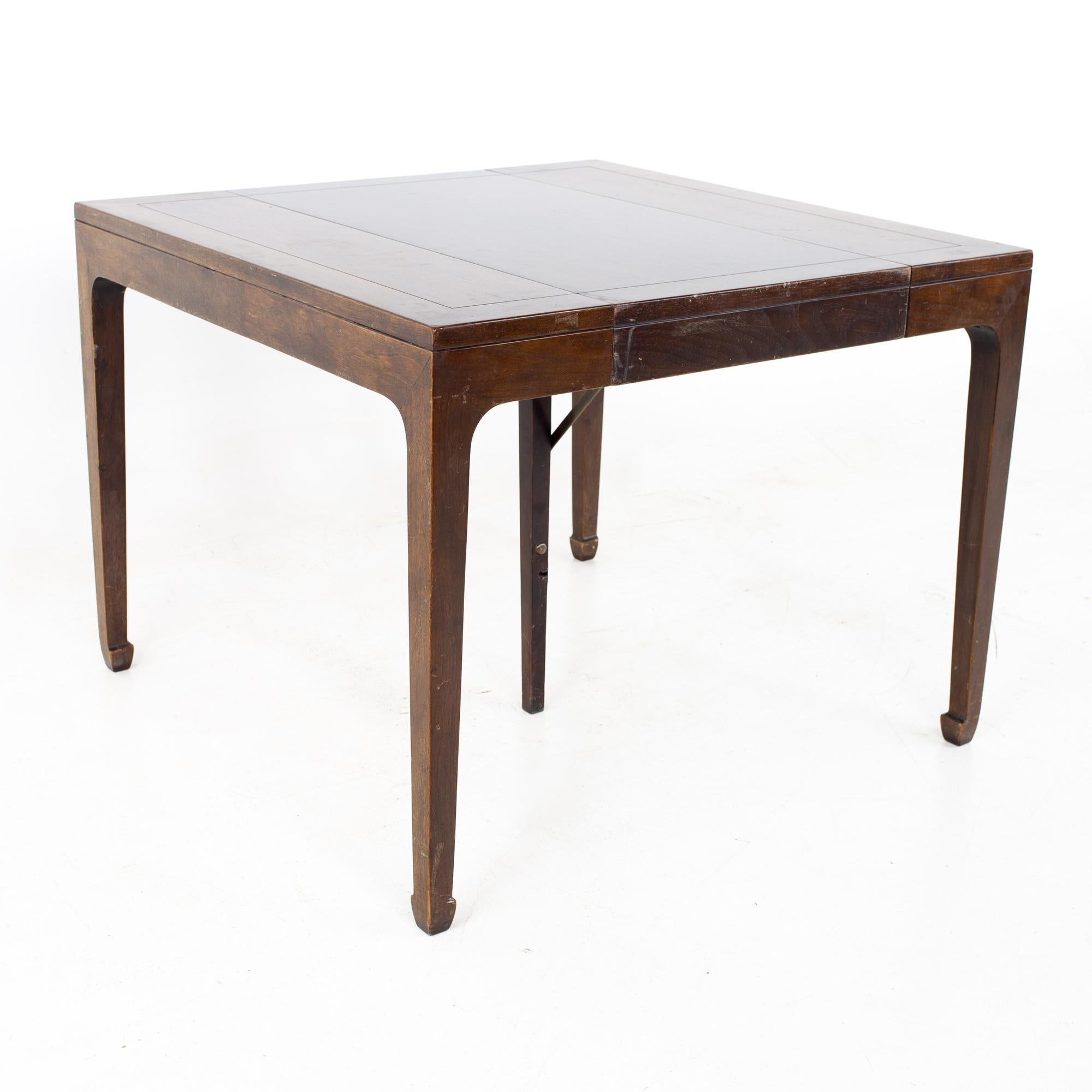 Michael Taylor for Baker Mid Century Walnut Expanding Foyer Entry Console Dining 2