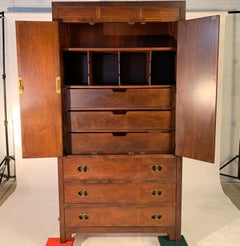 Michael Taylor for Baker Middle East Collection Walnut Highboy Dresser