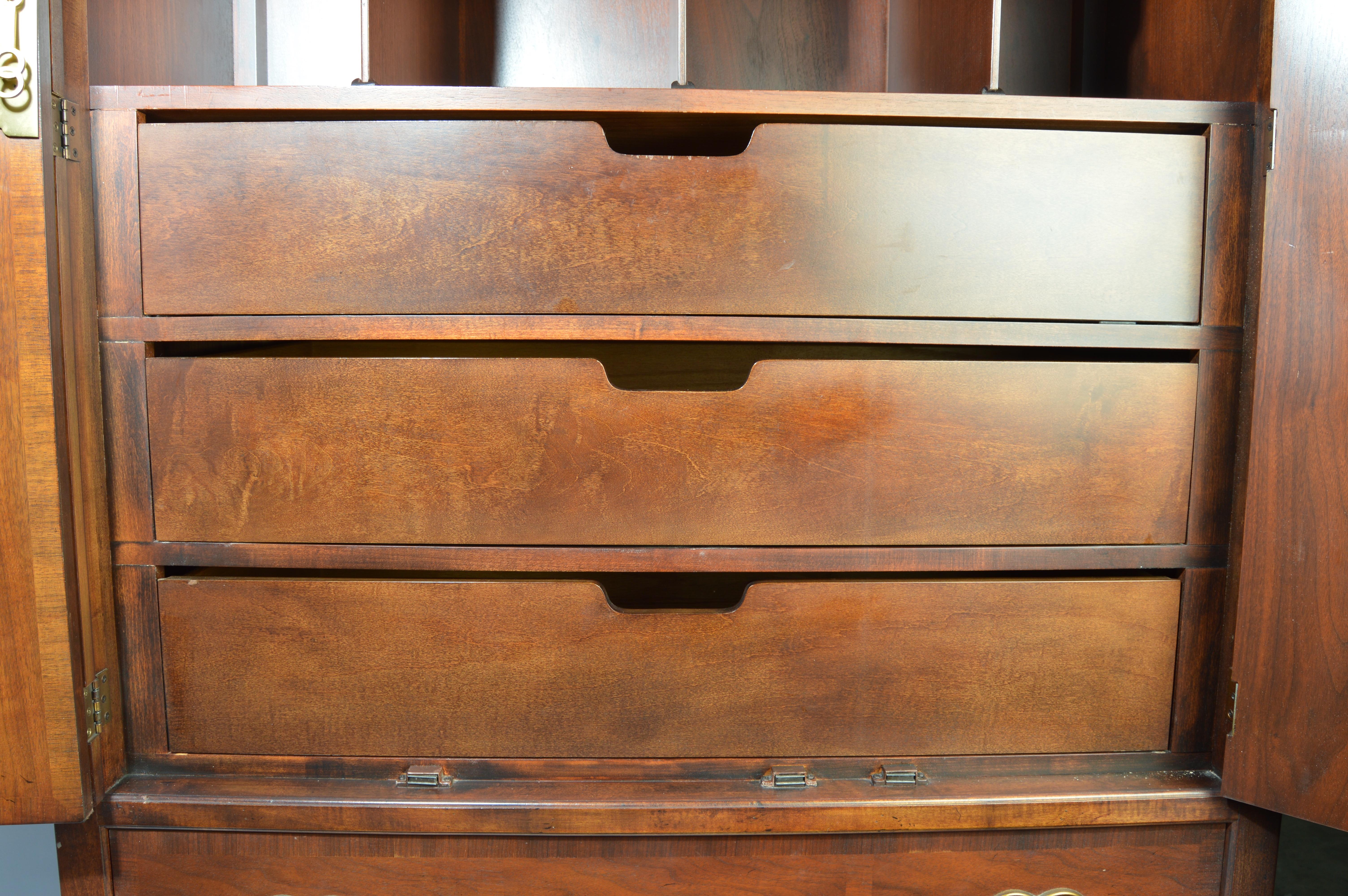 Mid-20th Century Michael Taylor for Baker Middle East Collection Walnut Highboy Dresser