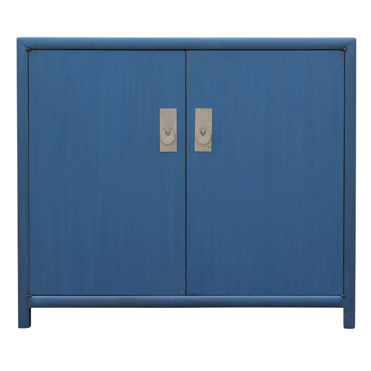 Michael Taylor for Baker New World Collection Cabinet in Blue