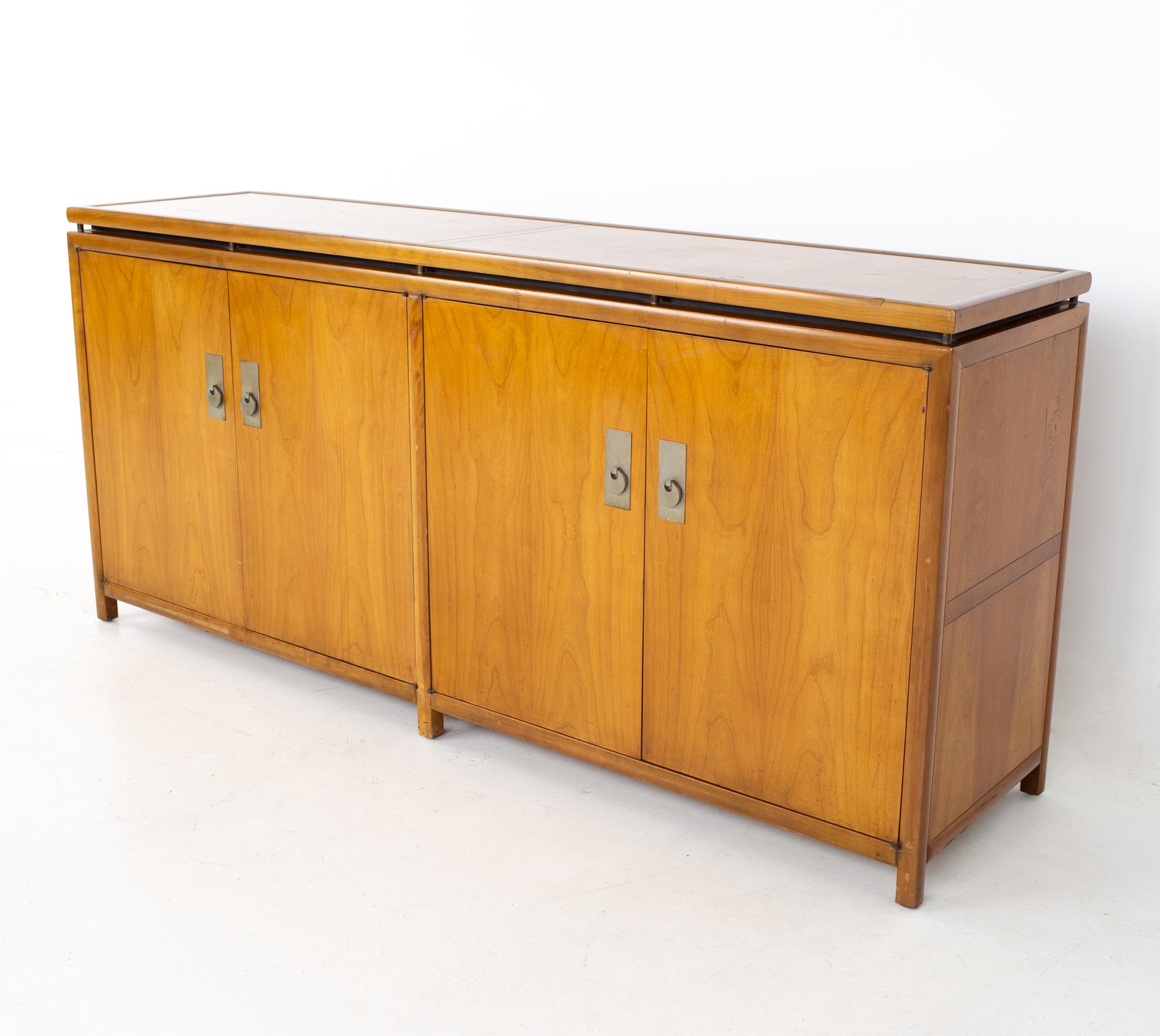 Michael Taylor for Baker New World Collection Mid Century sideboard buffet credenza
Credenza measures: 47.5 wide x 18.75 deep x 37 inches high

All pieces of furniture can be had in what we call restored vintage condition. That means the piece is