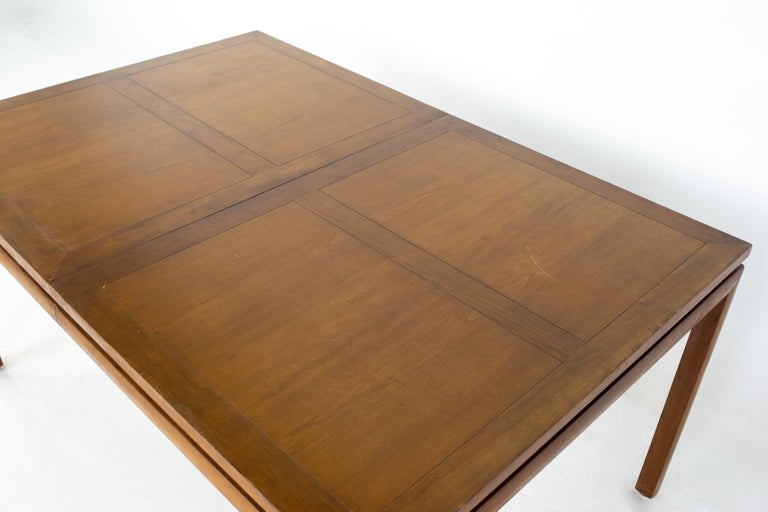 Wood Michael Taylor for Baker New World Collection Mid Century Expanding Dining Table For Sale