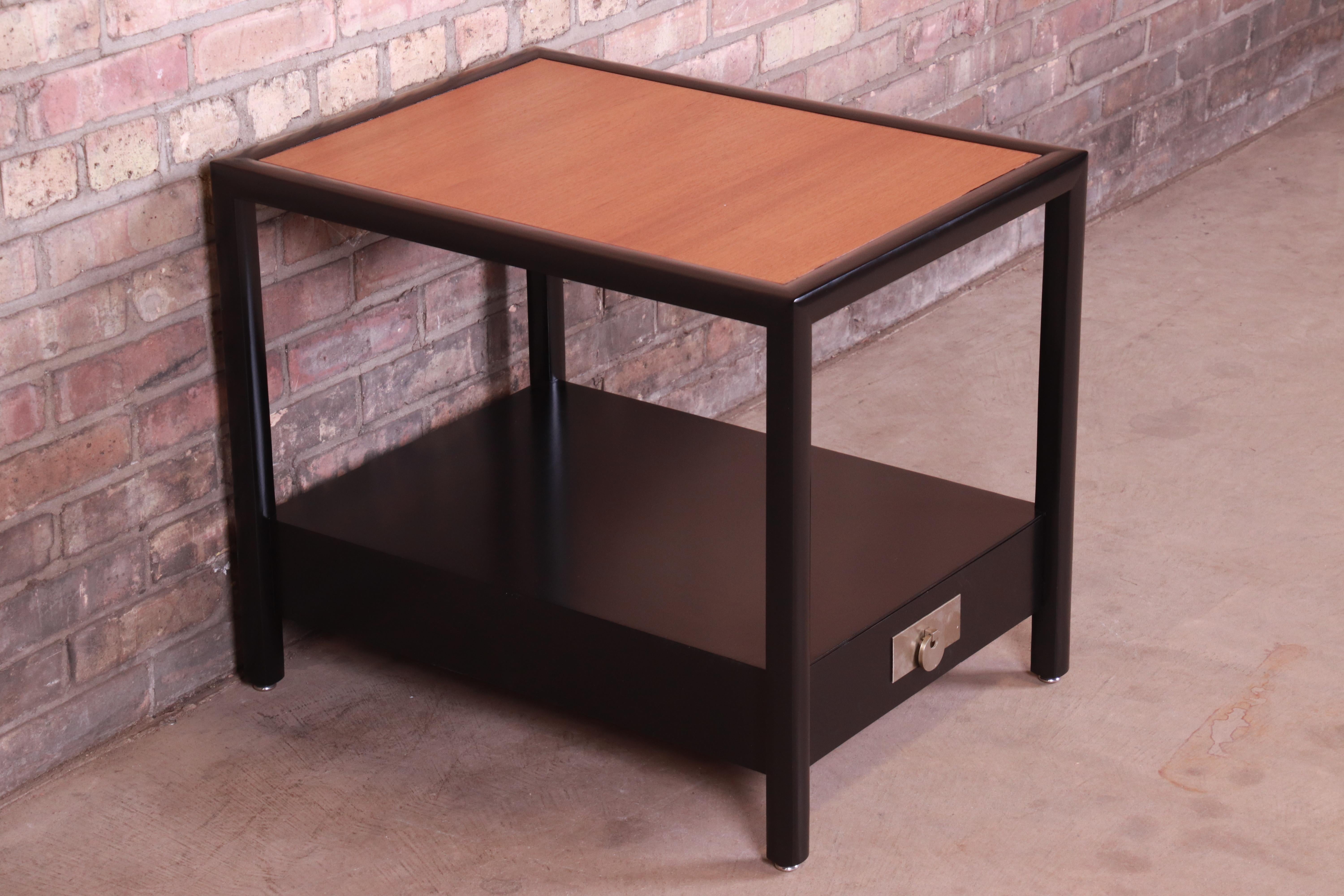 Lacquered Michael Taylor for Baker New World Collection Side Table, Newly Restored