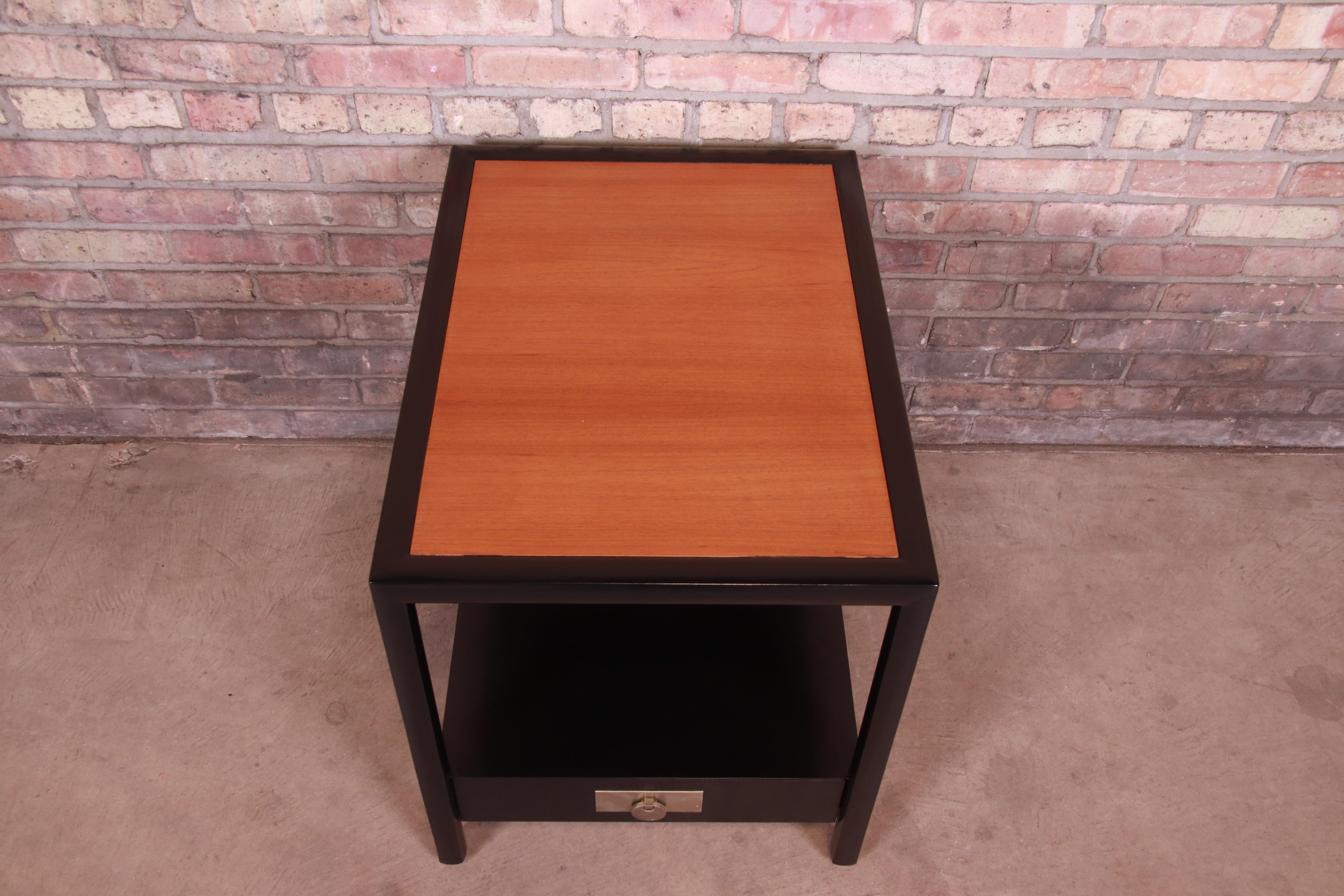 Michael Taylor for Baker New World Collection Side Table, Newly Restored In Good Condition In South Bend, IN