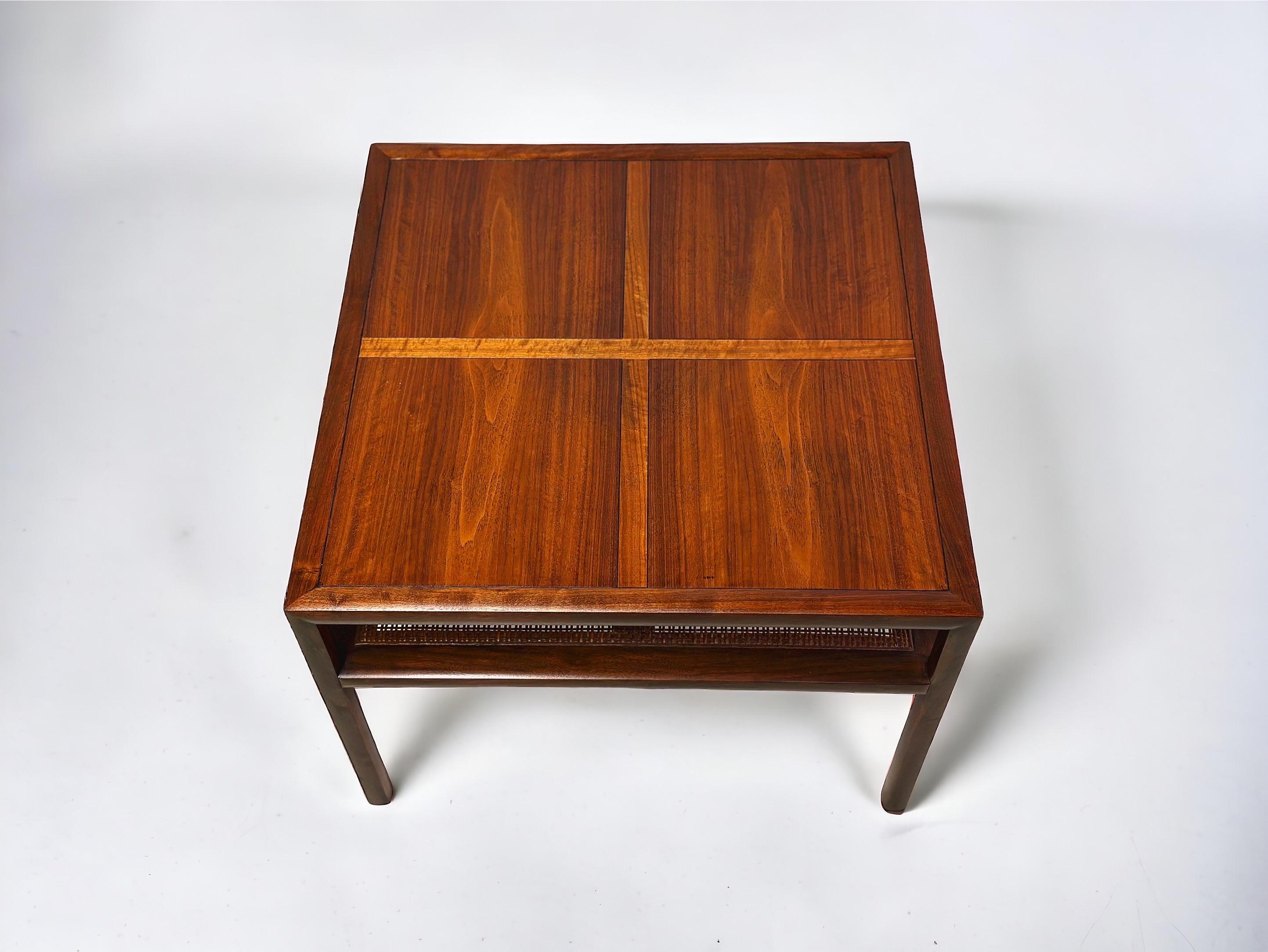 Vintage square cocktail table by Michael Taylor for Baker Furniture, circa 1950s. Part of his 