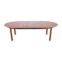 Michael Taylor for Baker Regency Chinoiserie Walnut Extension Dining Table
