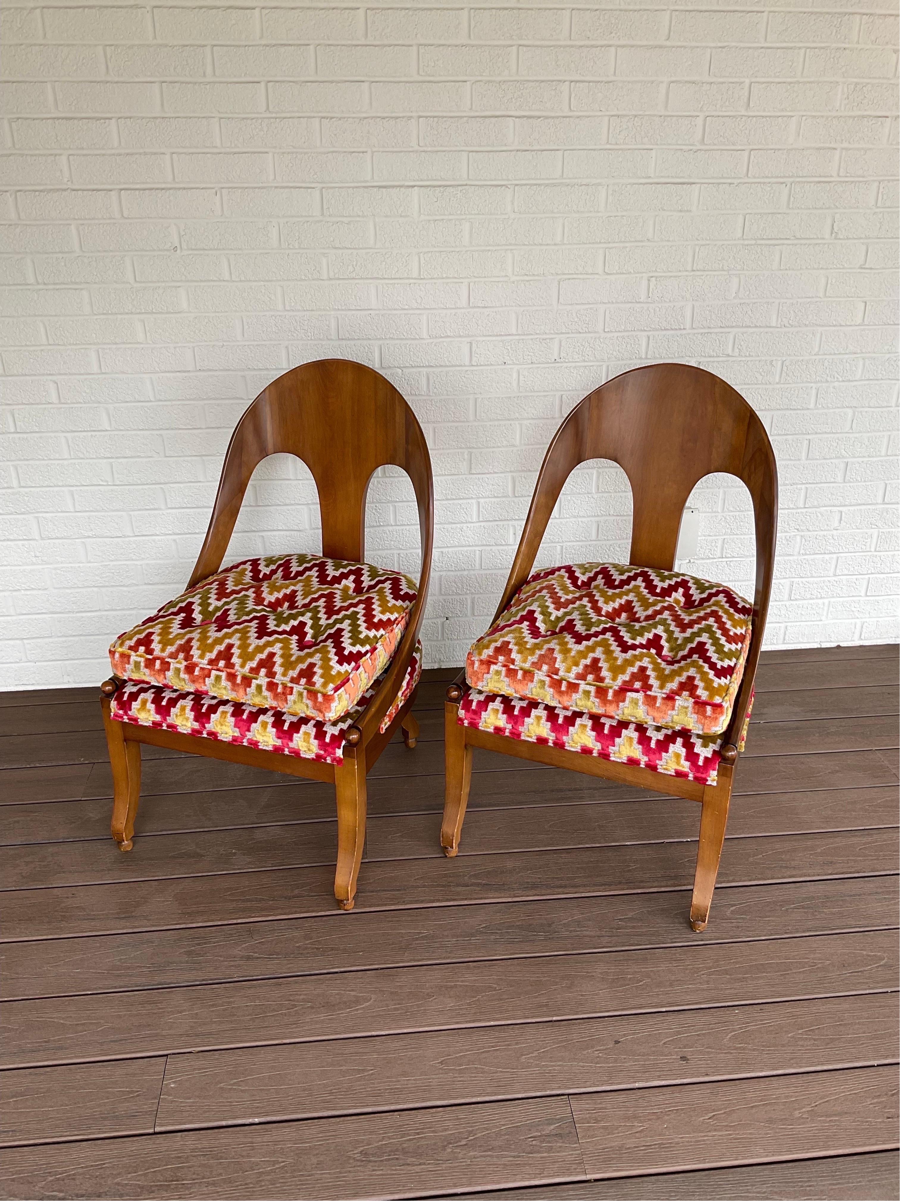 Michael Taylor for Baker Slipper Chairs, a Pair For Sale 1