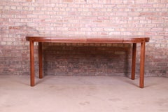 Michael Taylor for Baker Walnut Extension Dining Table, Newly Refinished