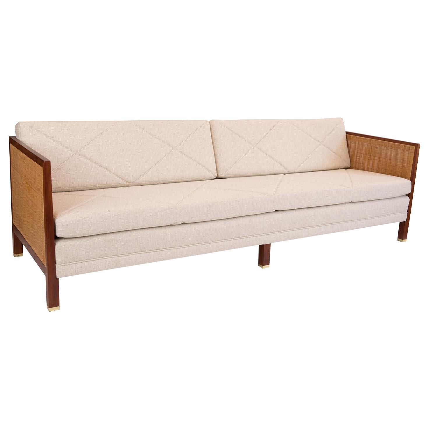 Michael Taylor Wicker Arm Chair at 1stDibs