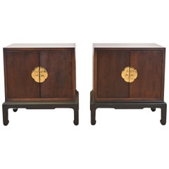 Comodini A. Taylor per Henredon Hollywood Regency, appena rifiniti