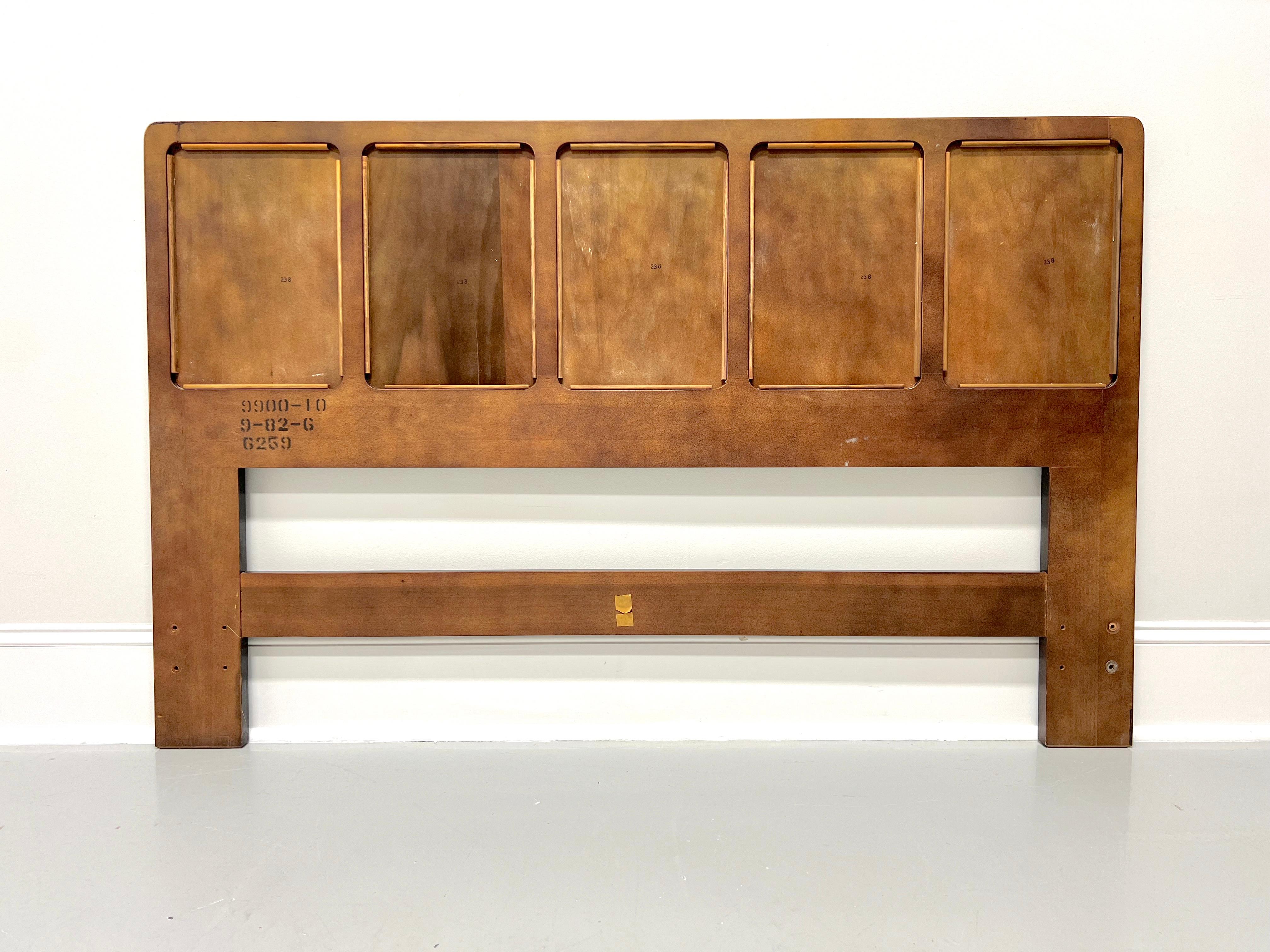 20th Century Michael Taylor for HENREDON Mahogany Asian Inspired Queen Size Headboard For Sale