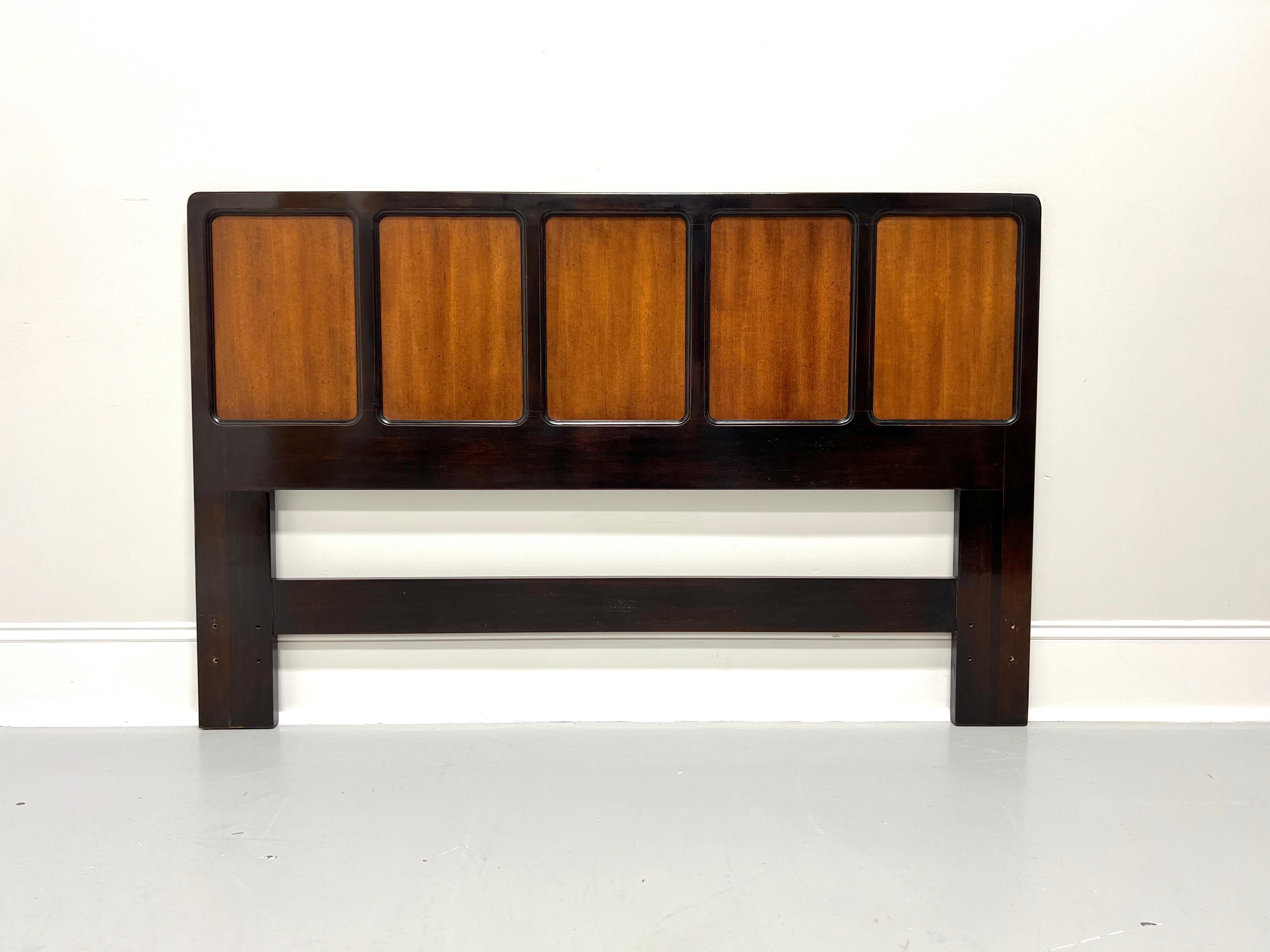20th Century Michael Taylor for HENREDON Mahogany Asian Inspired Queen Size Headboard For Sale