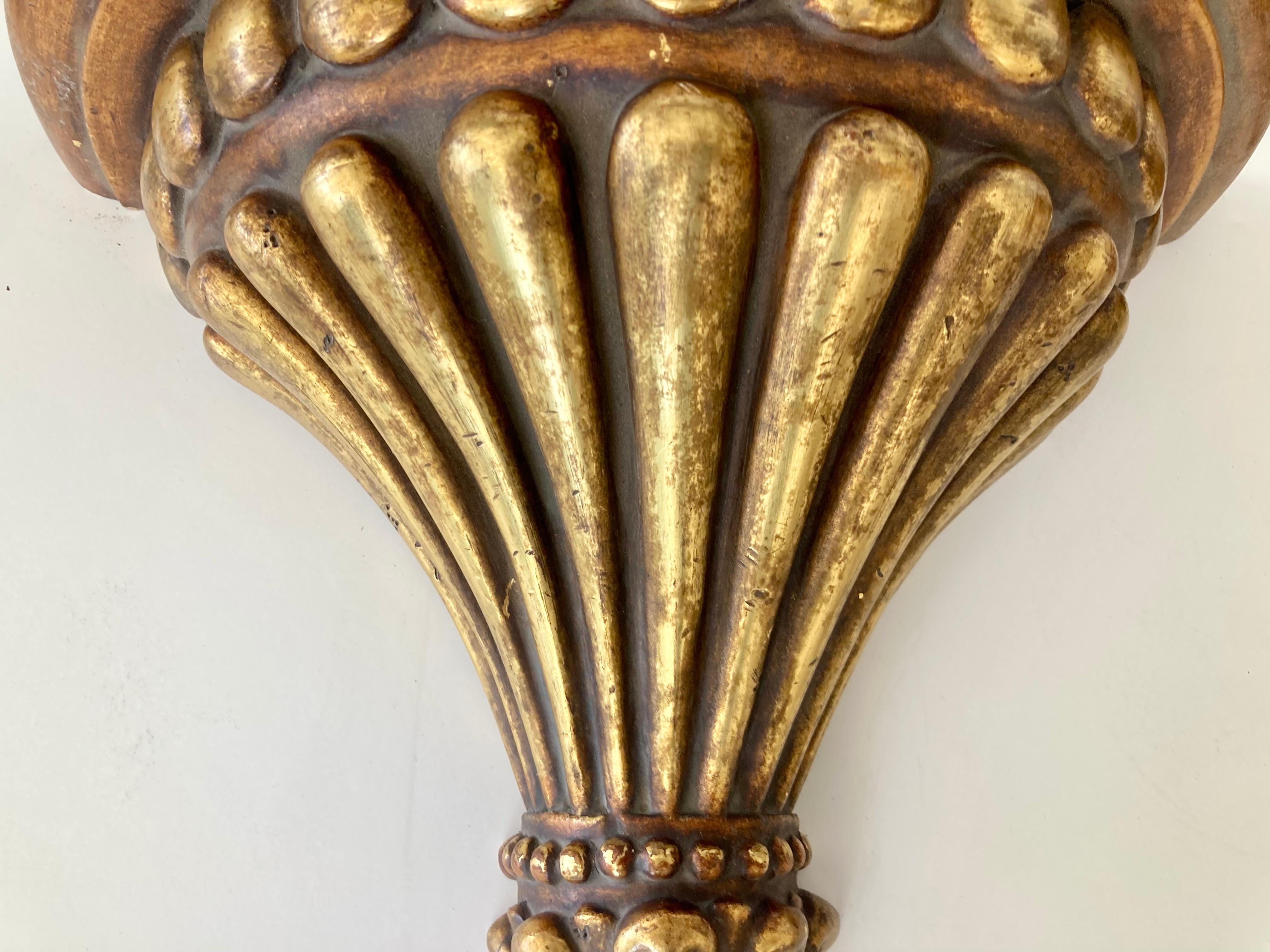 Michael Taylor Gilt Wall Brackets, a Pair For Sale 3