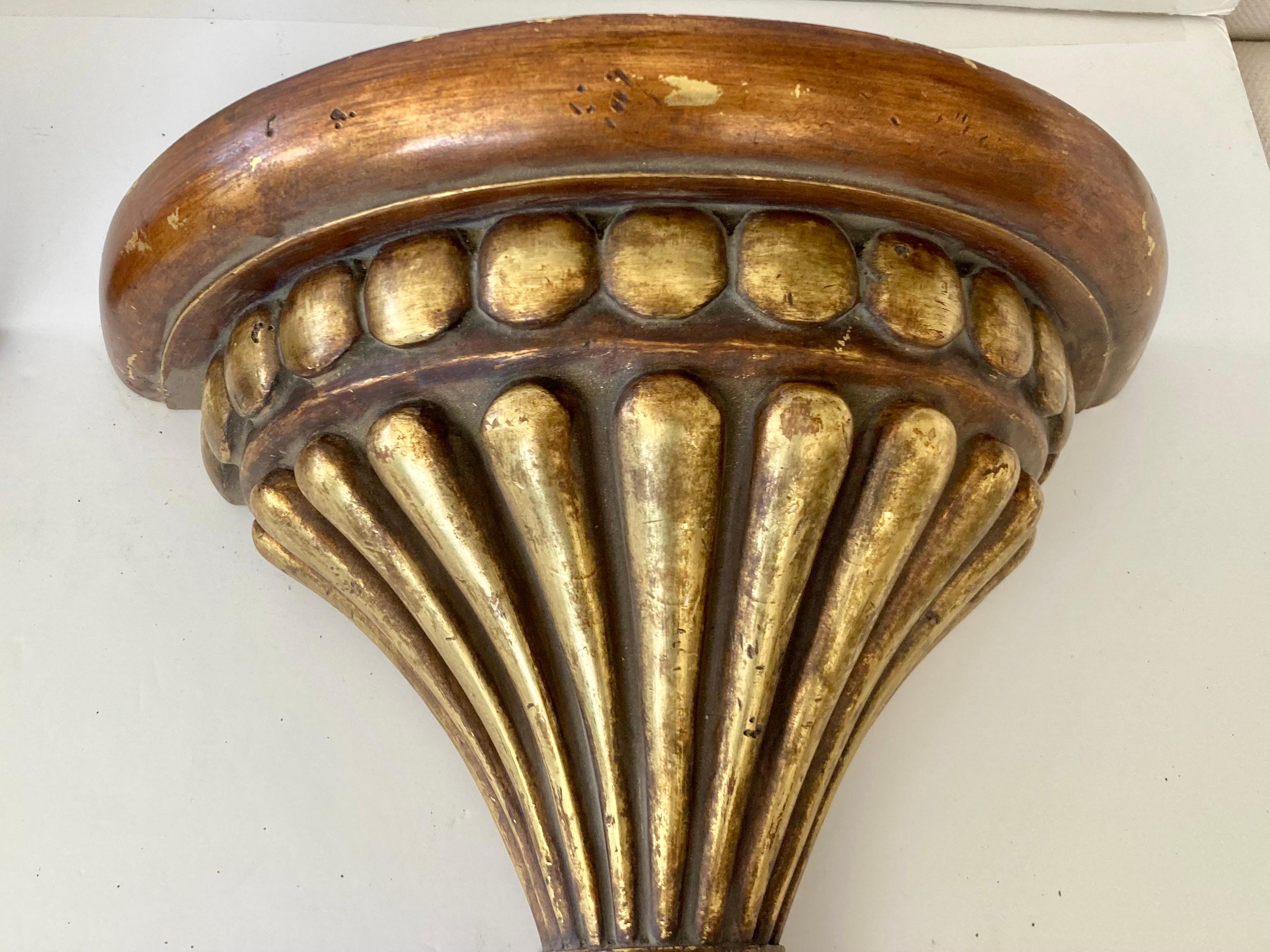 Michael Taylor Gilt Wall Brackets, a Pair For Sale 2
