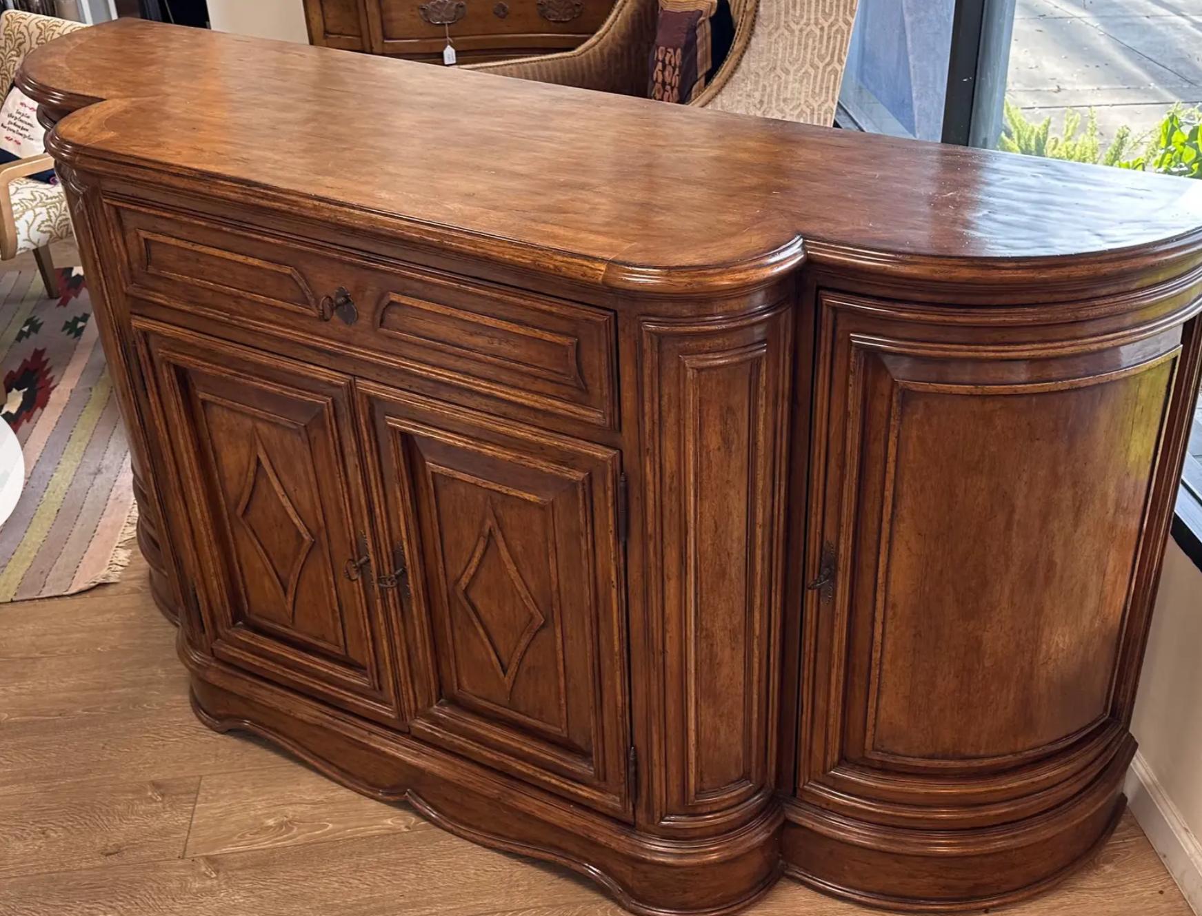 French Provincial Michael Taylor Hamilton Collection Sideboard Walnut Credenza