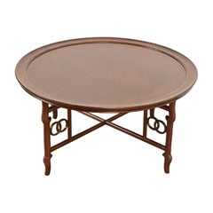 Michael Taylor Hollywood Regency Walnut Coffee Table, Newly Refinished