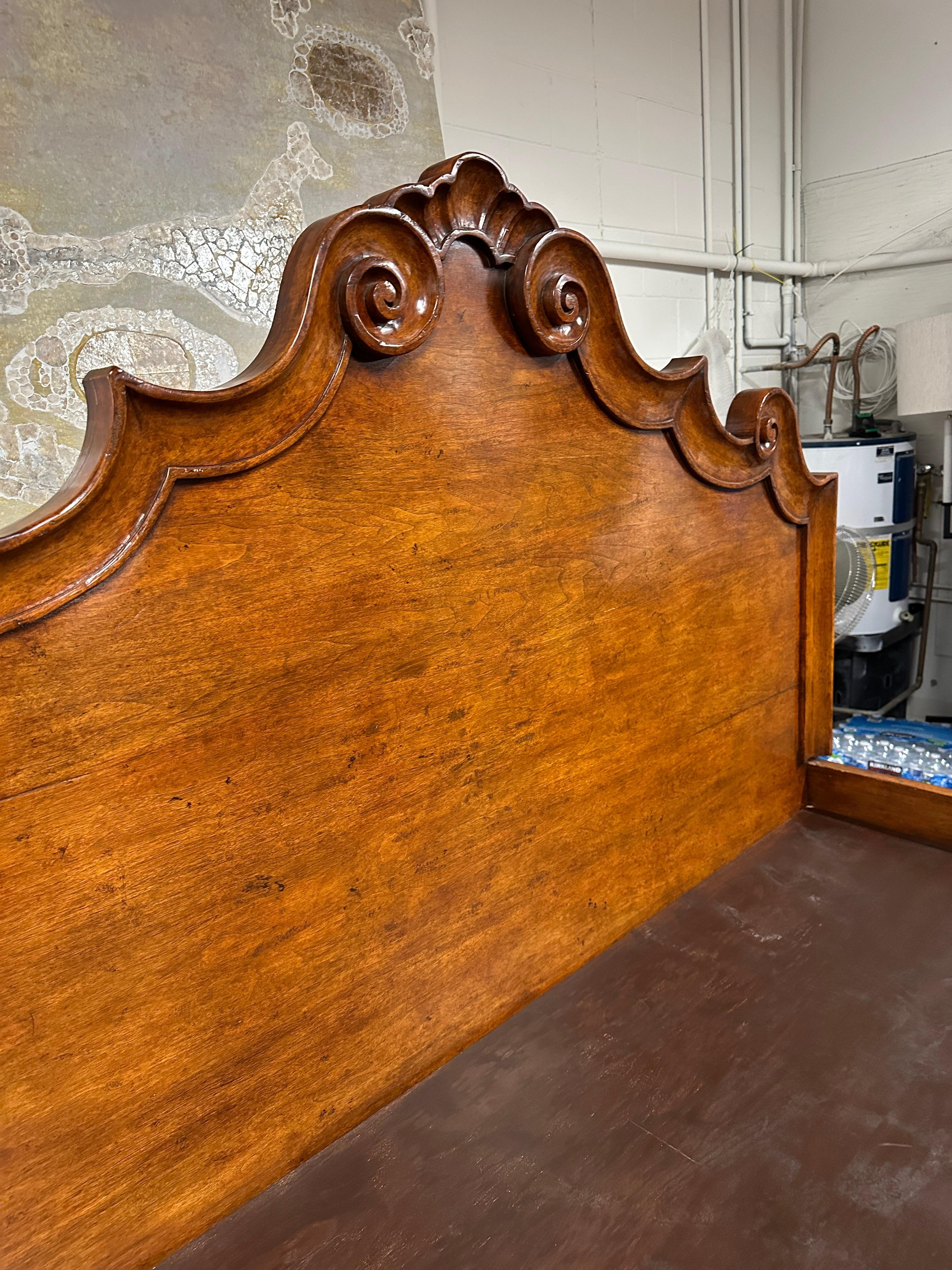 Michael Taylor Italian Carved Bed For Sale 6