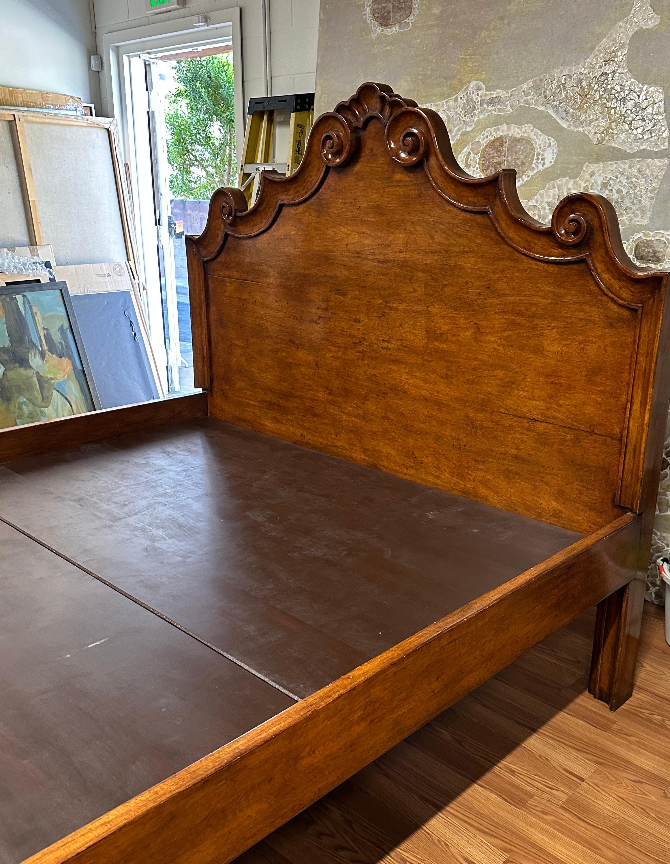 Michael Taylor Italian Carved Bed For Sale 10