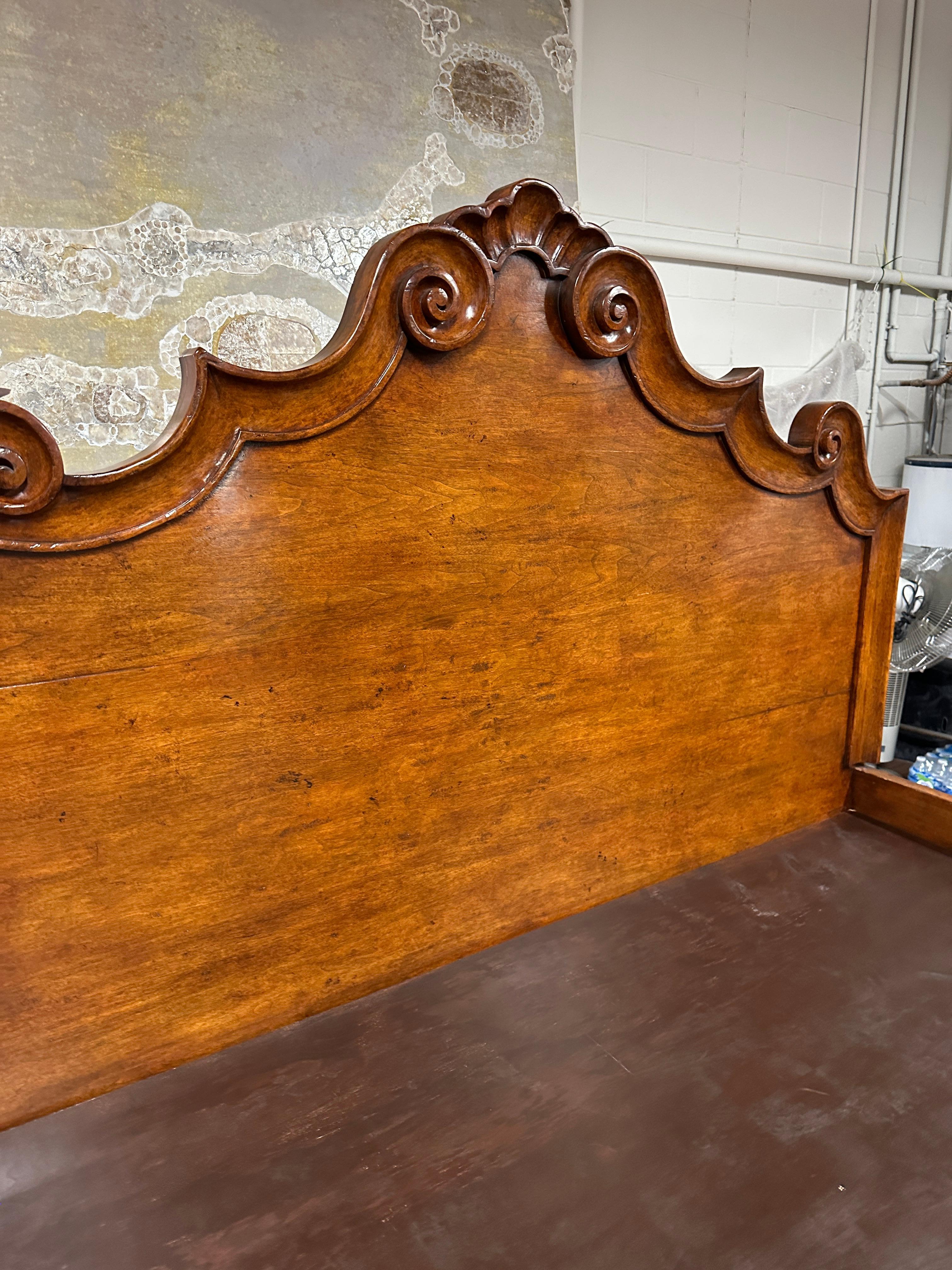 Michael Taylor Italian Carved Bed For Sale 1
