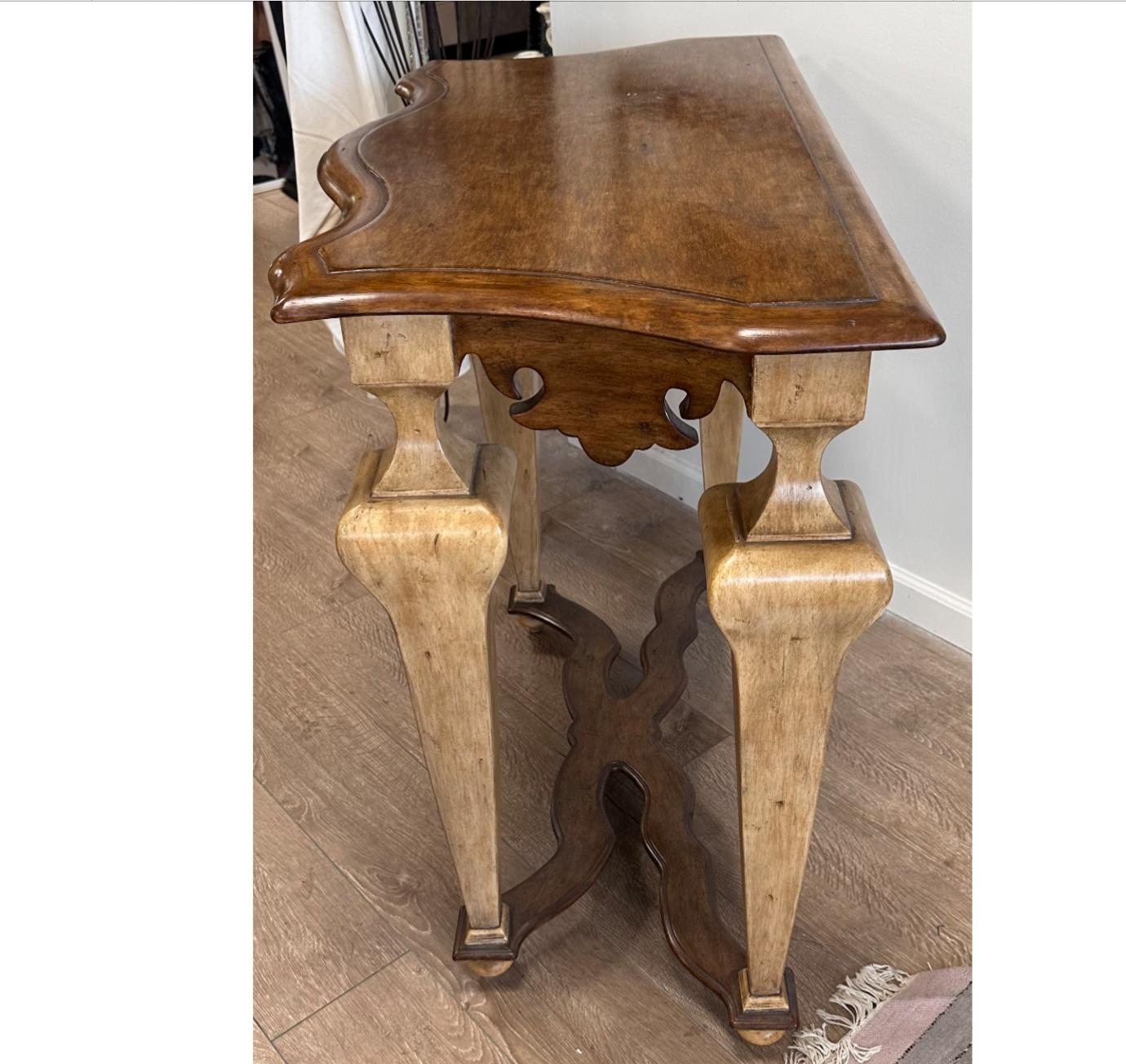 Rustic Michael Taylor Italian Console Table For Sale