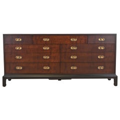 Michael Taylor Mid-Century Hollywood Regency Mahogany Dresser, Newly Refinished