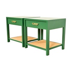 Comodini Michael Taylor Mid-Century Hollywood Regency, appena rifiniti