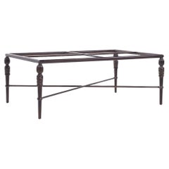 Michael Taylor Montecito Bronze and Glass Coffee Table