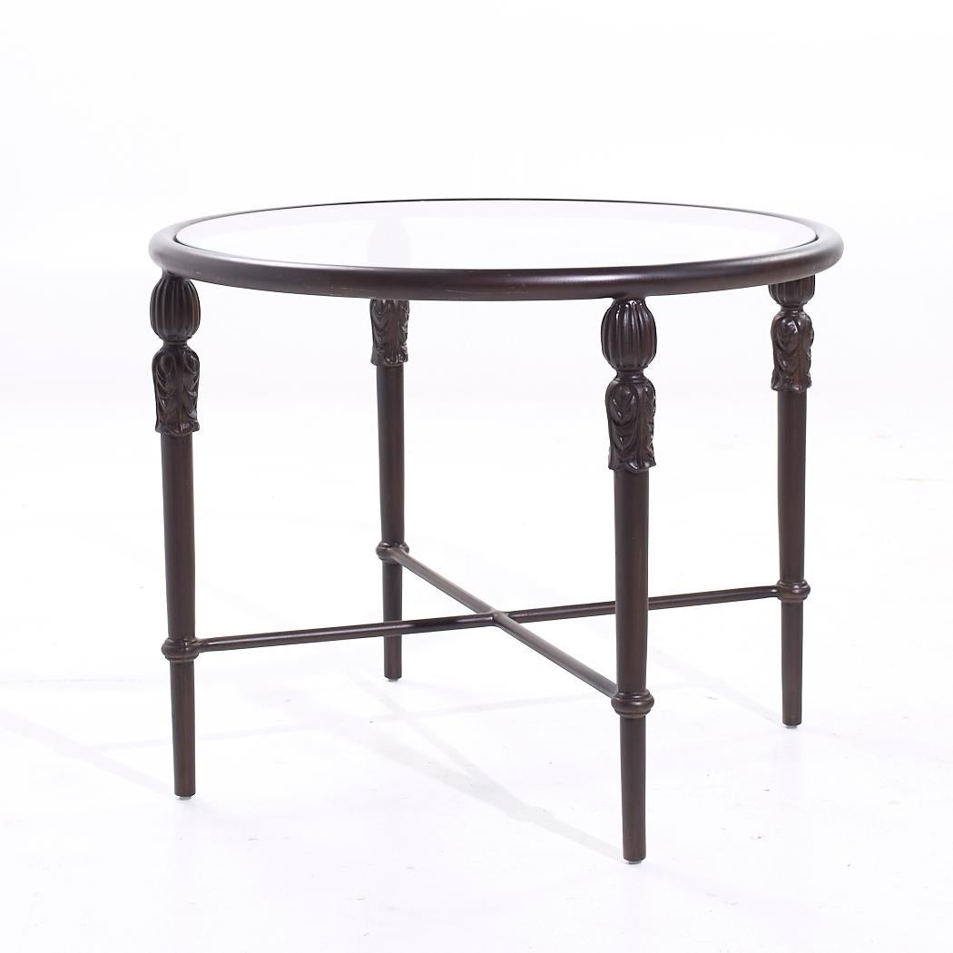 Michael Taylor Montecito Bronze und Glas Beistelltisch (Moderne) im Angebot